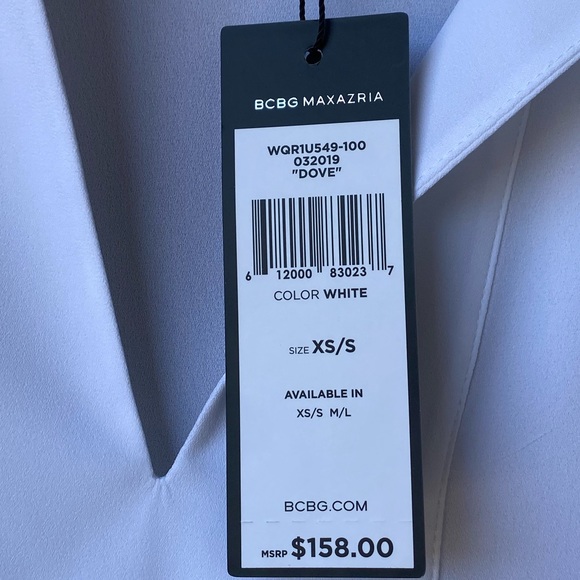 BCBG Maxazria white chiffon ‘Dove’ blouse. XS/S - Picture 9 of 9